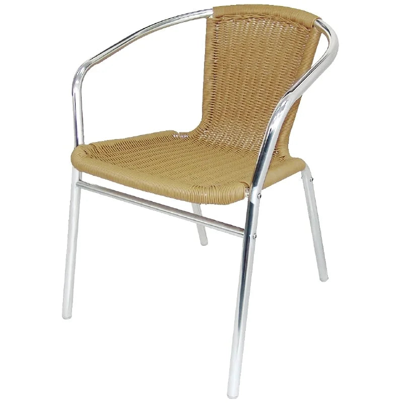 Chaises en rotin Bolero naturelles empilables - Lot de 4