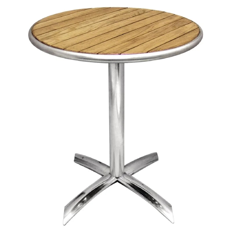 Table bistrot Bolero Ø600 mm frêne, pliante, 1 pied