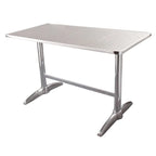 Table rectangulaire en acier inoxydable Bolero 1200 x 600 mm