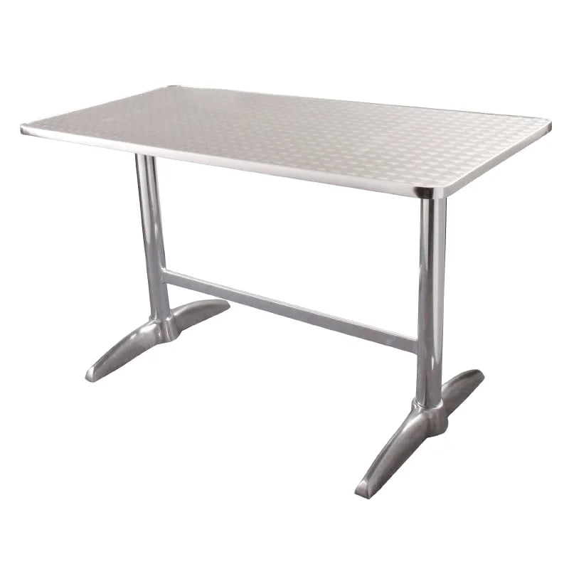 Table rectangulaire en acier inoxydable Bolero 1200 x 600 mm