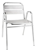 Chaises de bistrot Bolero avec accoudoirs en aluminium - 4 pièces