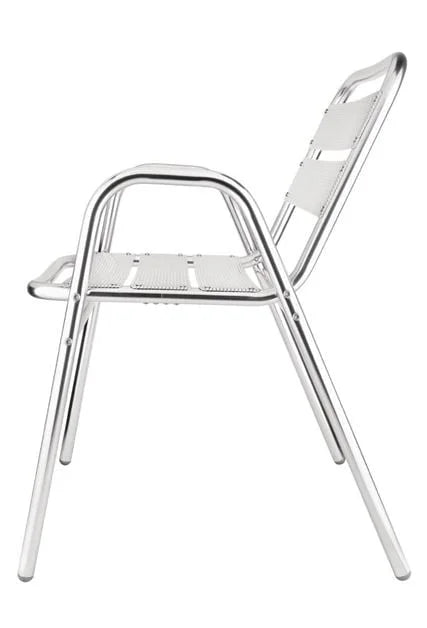 Chaises de bistrot Bolero avec accoudoirs en aluminium - 4 pièces