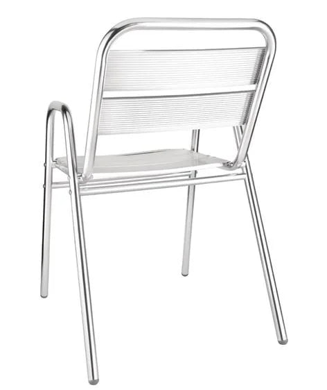 Chaises de bistrot Bolero avec accoudoirs en aluminium - 4 pièces