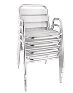Chaises de bistrot Bolero avec accoudoirs en aluminium - 4 pièces