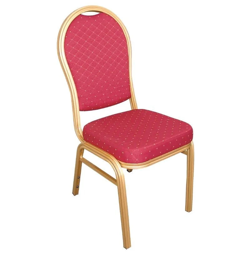 Chaises de banquet Bolero avec dossier arrondi, rouges, lot de 4