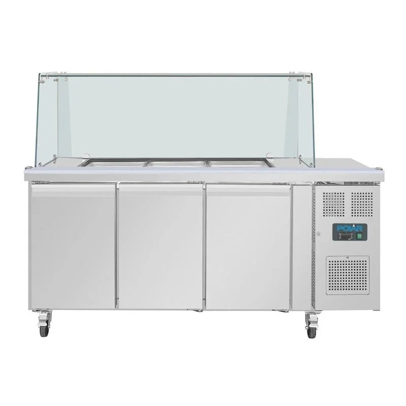 Saladette réfrigérée de comptoir 3 portes Polar Série U