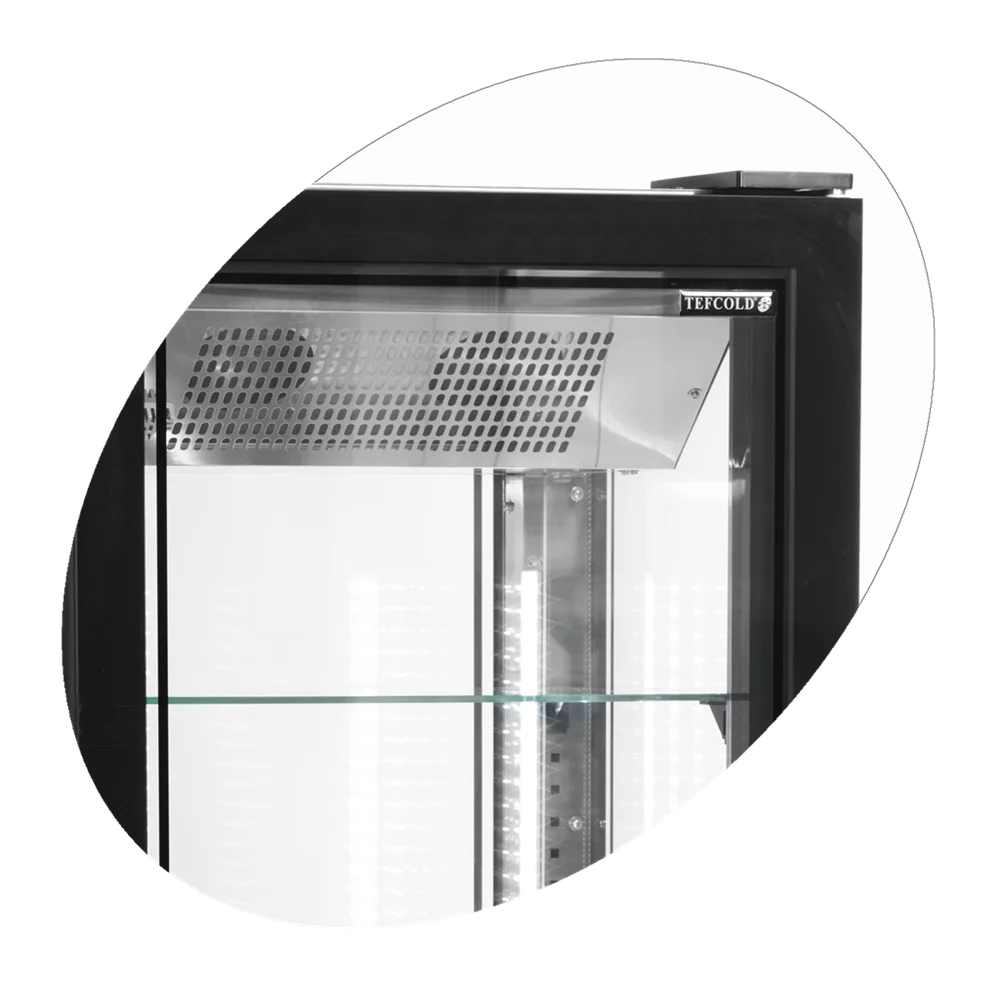 Tefcold Vitrine réfrigérée indépendante UPD400-F noire
