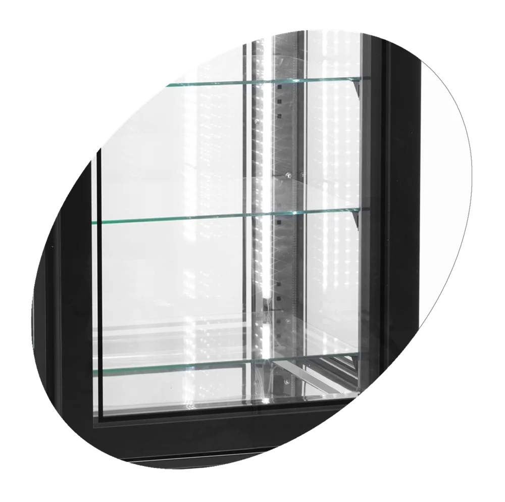 Tefcold Vitrine réfrigérée indépendante UPD400-F noire