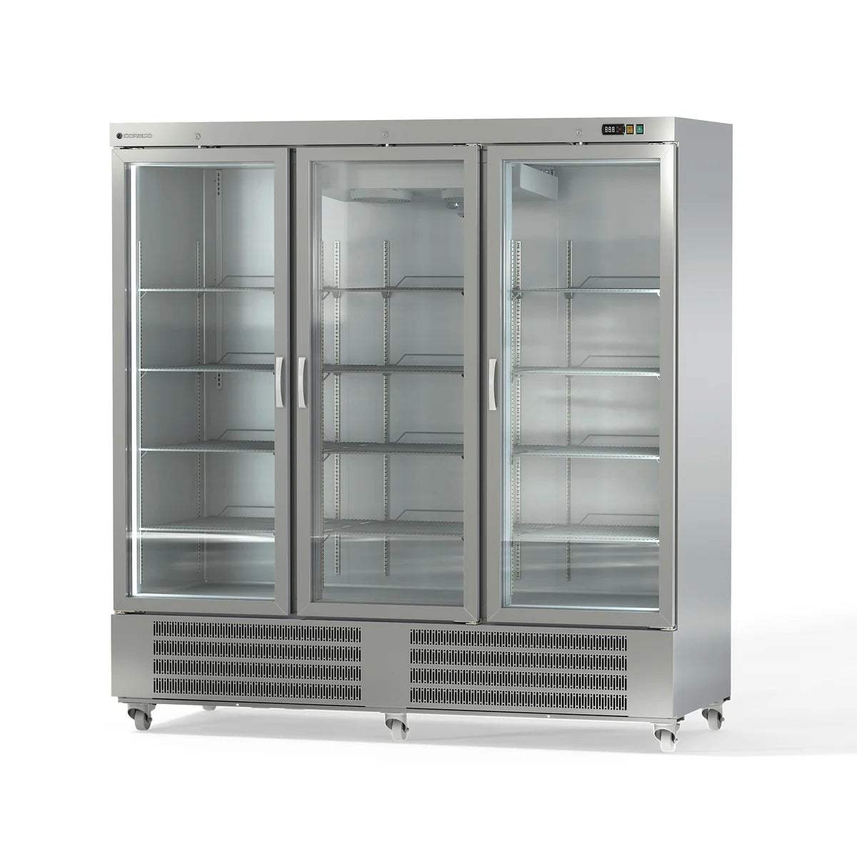 Armoire réfrigérée en acier inoxydable Coreco US Range 2200 avec portes vitrées