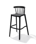 BEST Windson tabouret de bar noir, polypropylène, 560 x 550 x 1030 mm