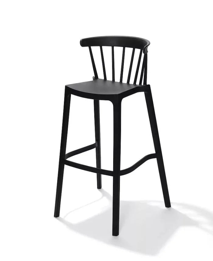 BEST Windson tabouret de bar noir, polypropylène, 560 x 550 x 1030 mm