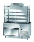 Vitrine réfrigérée en libre-service PROFI avec deux tiroirs 1200x700x2000 - 3x GN 1/1