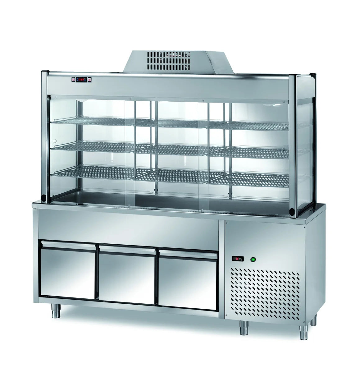 Vitrine réfrigérée en libre-service PROFI avec deux tiroirs 2000x700x2000 - 5x GN 1/1