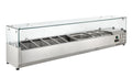 Vitrine réfrigérée ECO 7 x GN 1/4 avec couvercle en verre