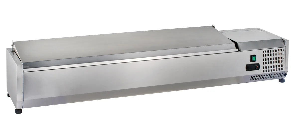 Vitrine réfrigérée de comptoir ECO 5 x GN 1/4 en inox