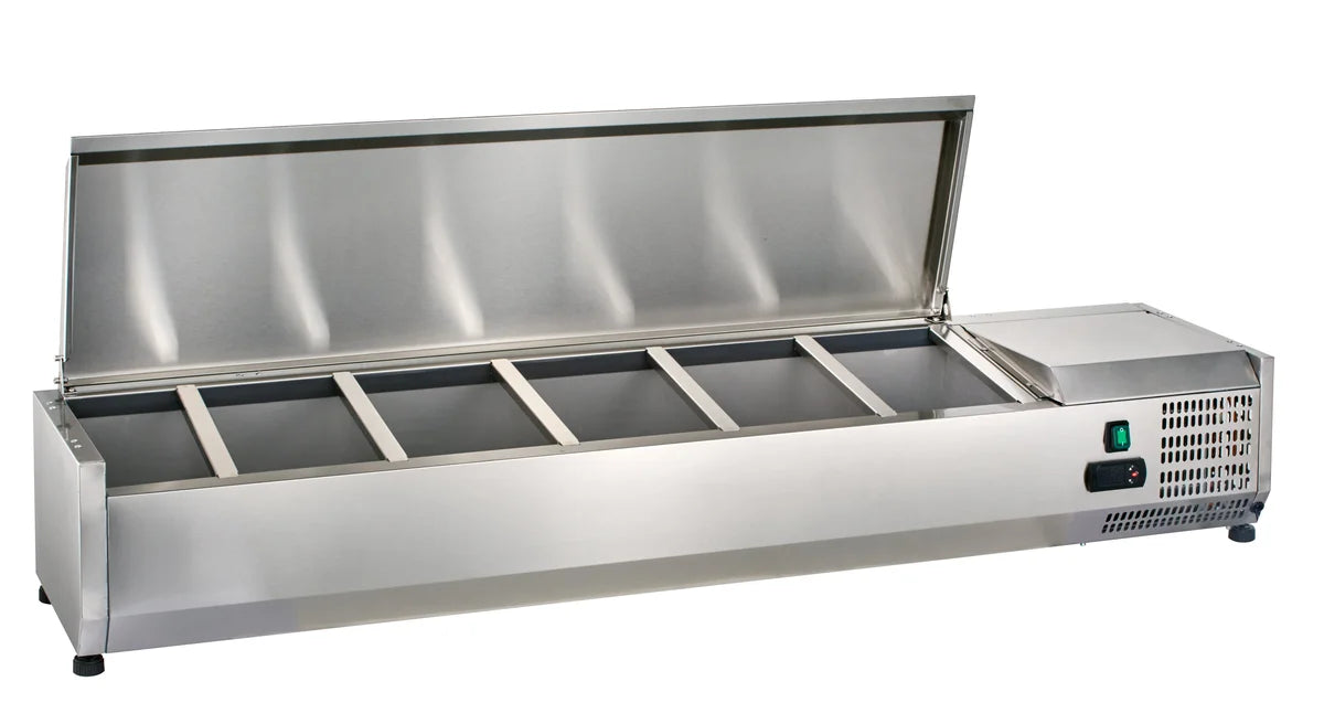 Vitrine réfrigérée de comptoir ECO 7 x GN 1/4 en inox