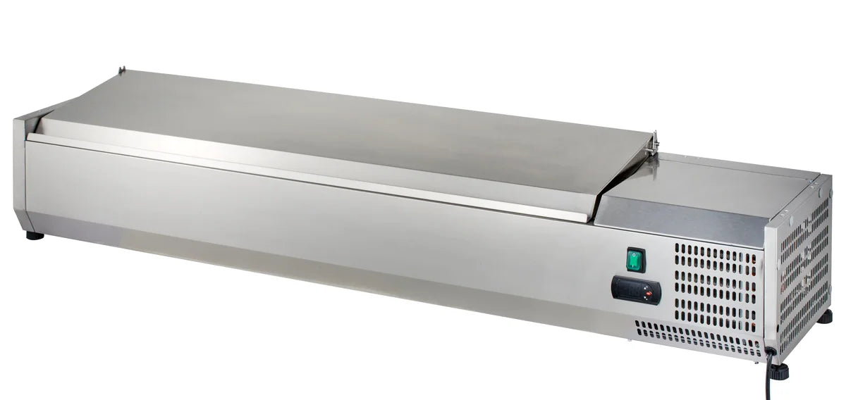 Vitrine réfrigérée de comptoir ECO 7 x GN 1/4 en inox