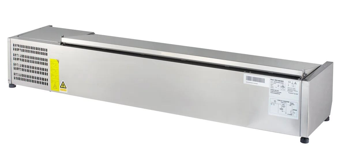 Vitrine réfrigérée de comptoir ECO 7 x GN 1/4 en inox