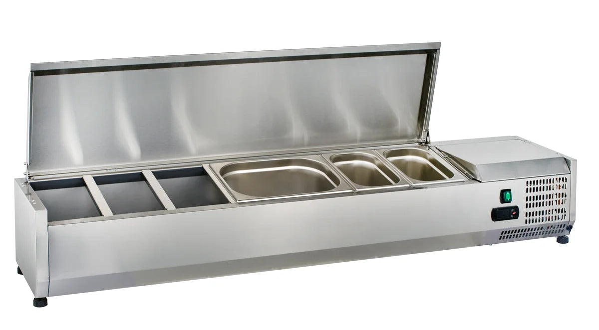Vitrine réfrigérée de comptoir ECO 8 x GN 1/4 en inox