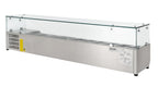 Vitrine réfrigérée ECO 9 x GN 1/4 avec couvercle en verre 1800 mm