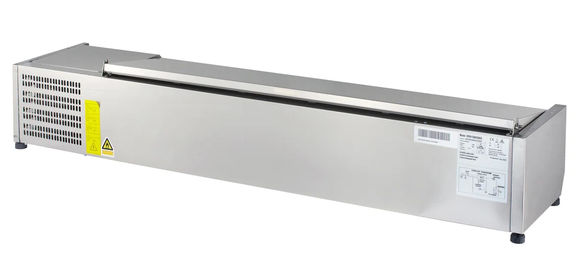 Vitrine réfrigérée de comptoir ECO 10 x GN 1/4 en inox