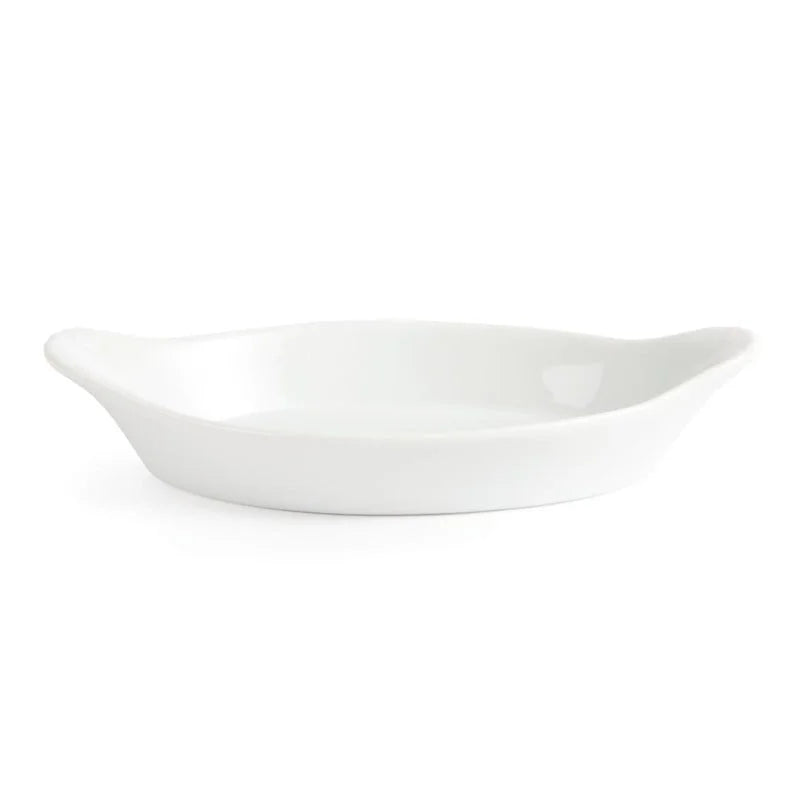 Olympia Whiteware plats à gratin ovales blancs 204 x 115 mm - 6 pcs