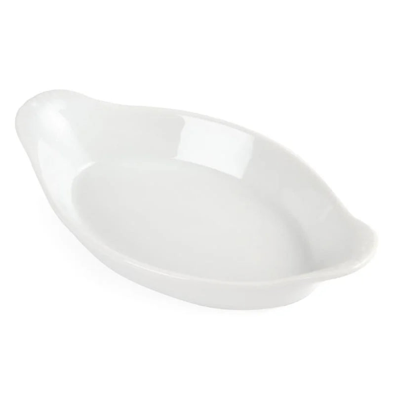 Olympia Whiteware plats à gratin ovales blancs 204 x 115 mm - 6 pcs