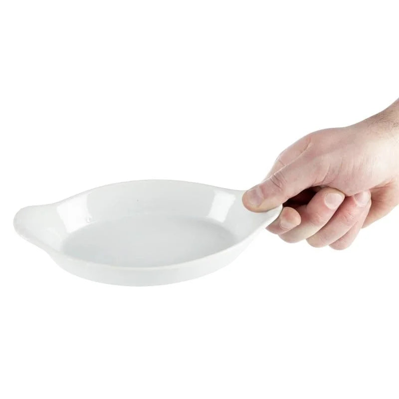 Olympia Whiteware plats à gratin ovales blancs 204 x 115 mm - 6 pcs