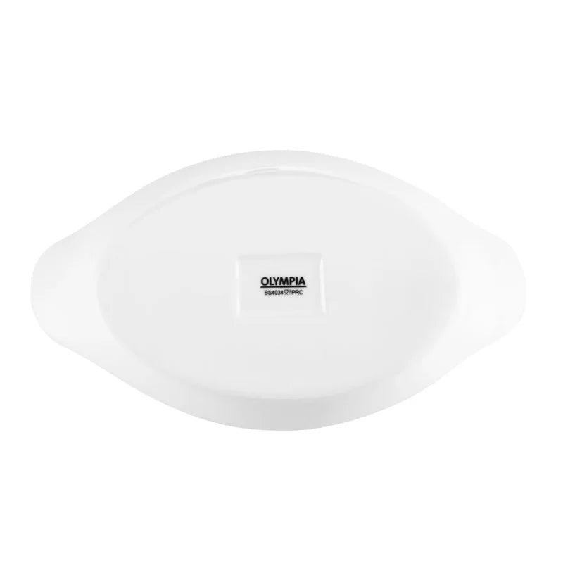 Olympia Whiteware plats à gratin ovales blancs 204 x 115 mm - 6 pcs