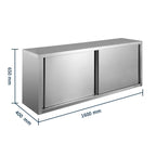 Armoire murale suspendue avec portes coulissantes Basic 16, AISI 201