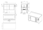 Armoire chauffante ECO 12x7 avec portes coulissantes et dosseret