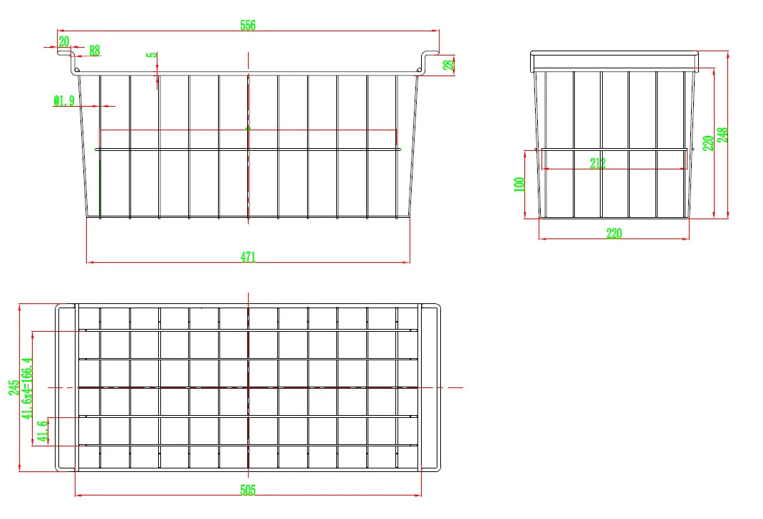 Panier pour TKTR-ECO350N, TKTR-ECO450N, TKTR-ECO550N, TKTR-ECO650N