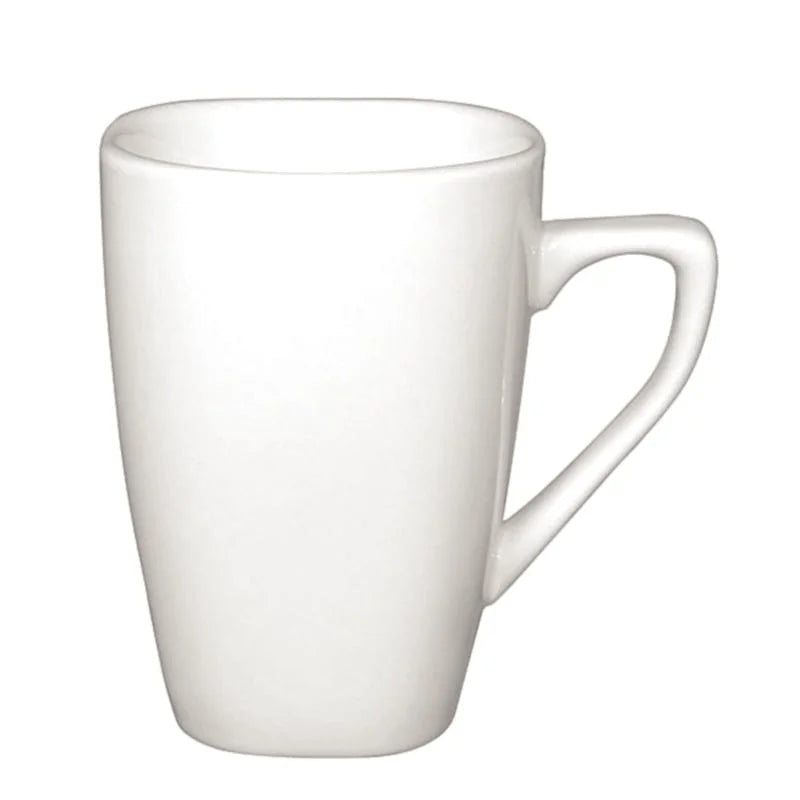 Mugs à café carrés Olympia Whiteware 28,4 cl - 12 pcs