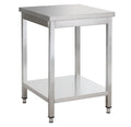 Table de travail Basic 6x7 en inox avec étagère inférieure