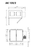 Hefa refroidisseur de déchets 2x 120L