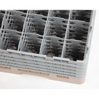 Cambro Panier lave-verres beige à 25 compartiments hauteur max. des verres 25,7 cm