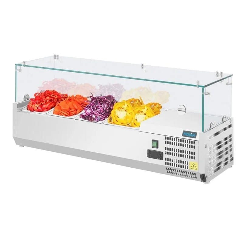 Polar Série G Vitrine réfrigérée à poser pour 3 x GN1/3 + 1 x GN1/2