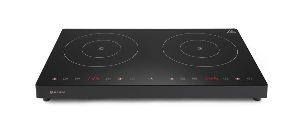 Plaque de cuisson à induction double Kitchen Line, HENDI, Kitchen Line, 230V/3500W, 608x405x(H)54mm