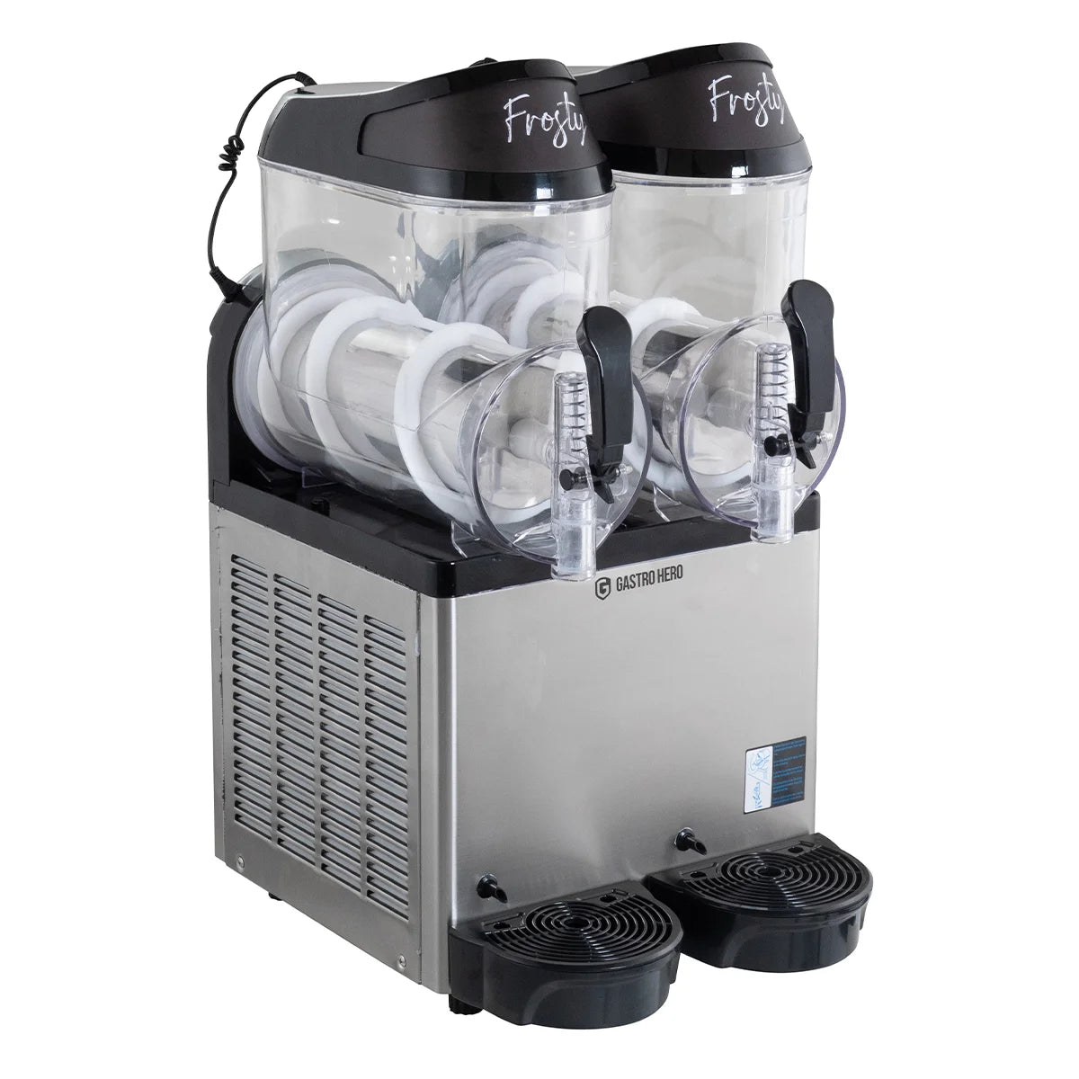Machine à granité 2x 12 Litres inox noir