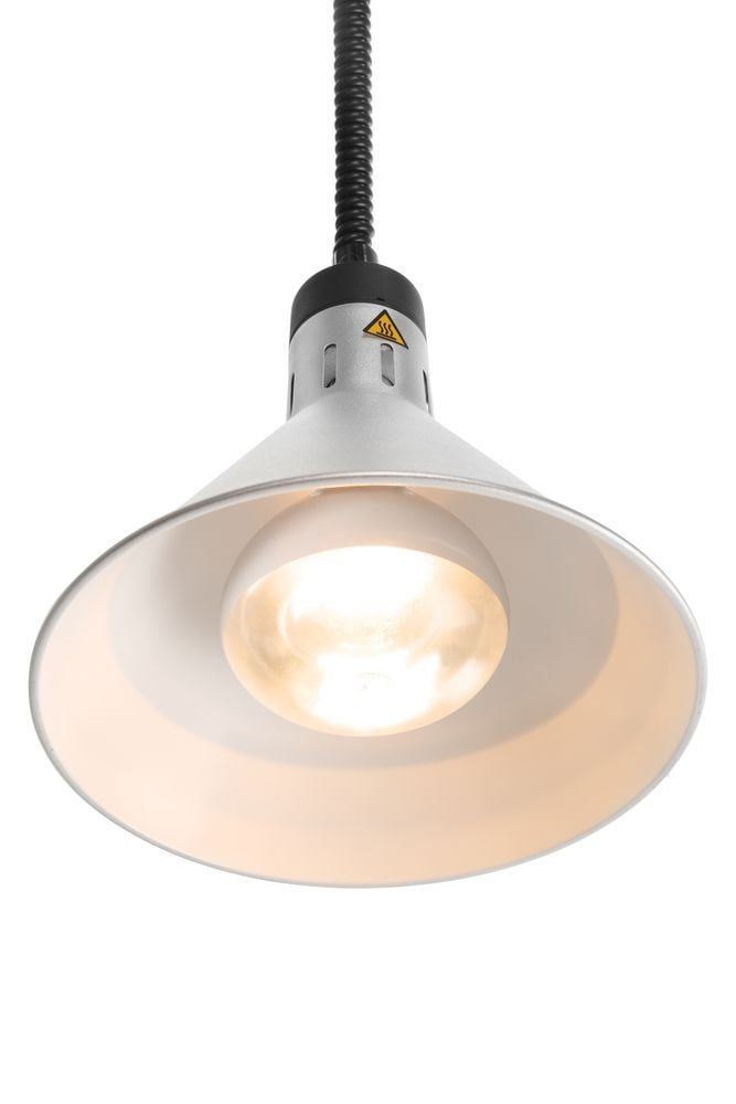 Lampe chauffante conique réglable, HENDI, Argent, 230V/250W, ø275x(H)250mm