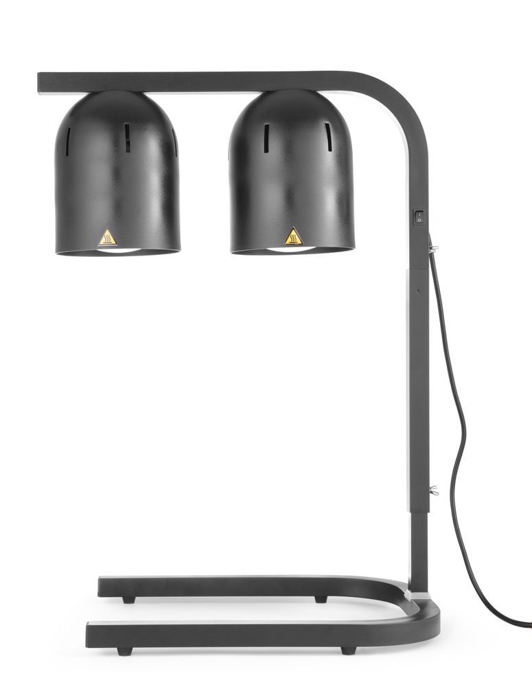 Portique chauffe-plat avec 2 lampes infrarouges, HENDI, Noir, 230V/250W, 453x360x(H)790mm