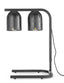 Portique chauffe-plat avec 2 lampes infrarouges, HENDI, Noir, 230V/250W, 453x360x(H)790mm
