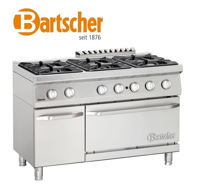 Cuisinière à gaz 700 Classic à 6 foyers avec four à gaz et armoire neutre