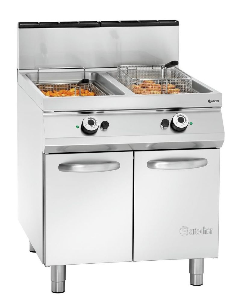 Bartscher Friteuse à gaz avec 2 cuves