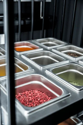 Rieber Bac GN en inox GN 1/6 - 65 mm, contenu : 0,9 litres, Mod. 16 065