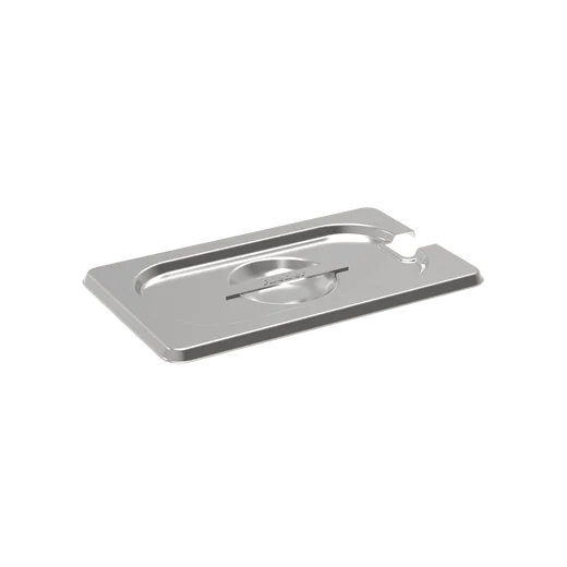 Rieber Couvercle GN en inox GN 1/9 avec encoche pour cuillère et poignée encastrée, Mod. 1911, A-L