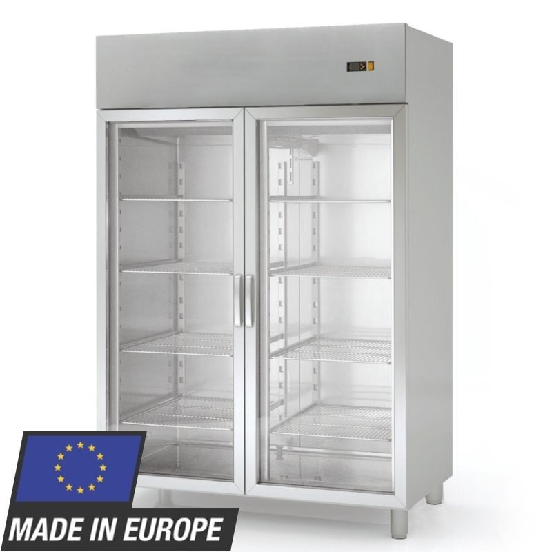 Congélateur Profi 1400 GN 2/1 - avec 2 portes vitrées