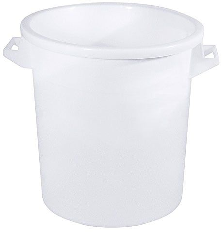 Poubelle plastique Polyéthylène blanc 75l - sans couvercle