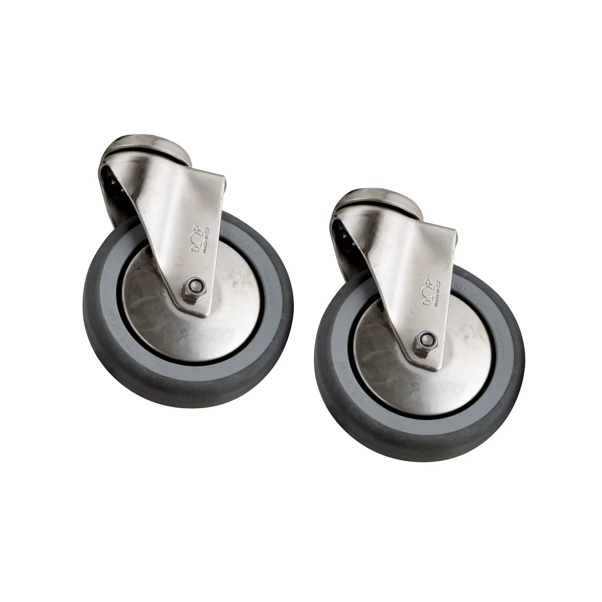 2 roulettes sans frein pour tables de travail