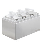 Distributeur de sauces - 3 x 2 litres - Pompe doseuse PP
